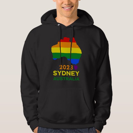 Sydney Australia Gay and Lesbian Pride Hoodie (Voorkant)