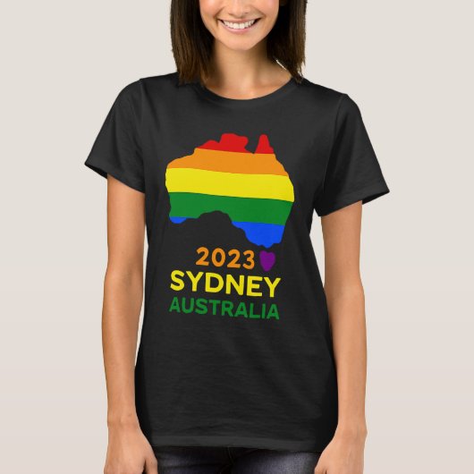 Sydney Australia Gay and Lesbian Pride T-shirt (Voorkant)