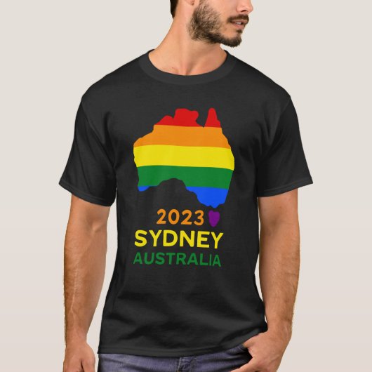 Sydney Australia Gay and Lesbian Pride T-shirt (Voorkant)