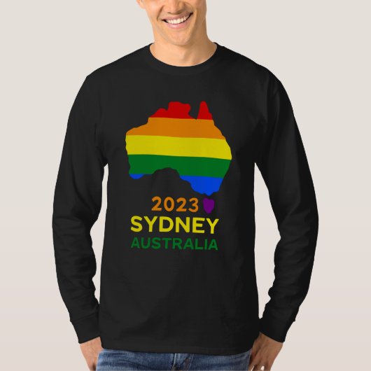 Sydney Australia Gay and Lesbian Pride T-shirt (Voorkant)