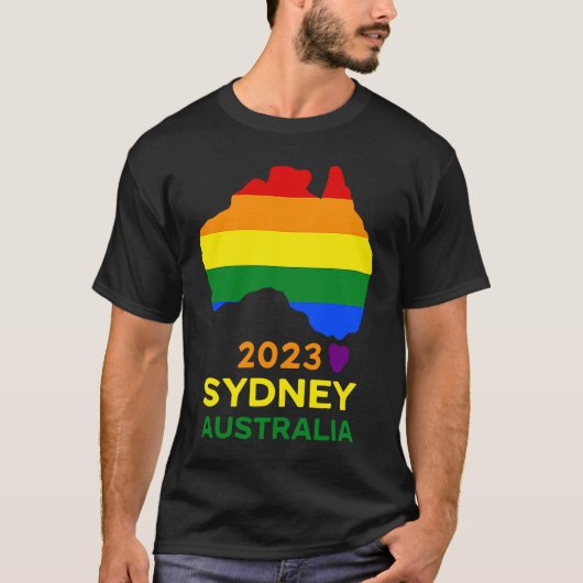 Sydney Australia Gay and Lesbian Pride T-shirt (Voorkant)