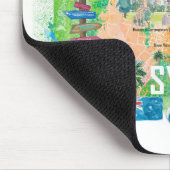 Sydney Australia Illustrated Map met Landmarks Muismat (Hoek)