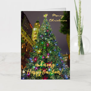 Sydney Australia Merry Kerstfeestay Folie Feestdagenkaart