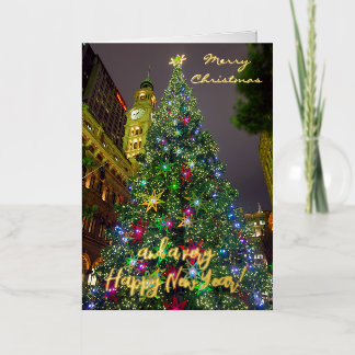 Sydney Australia Merry Kerstfeestay Folie Feestdagenkaart