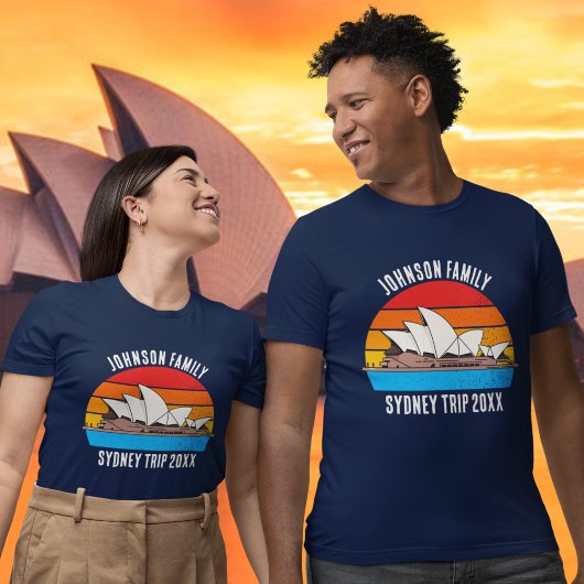 Sydney Australia Opera House Custom Family Trip T-shirt
