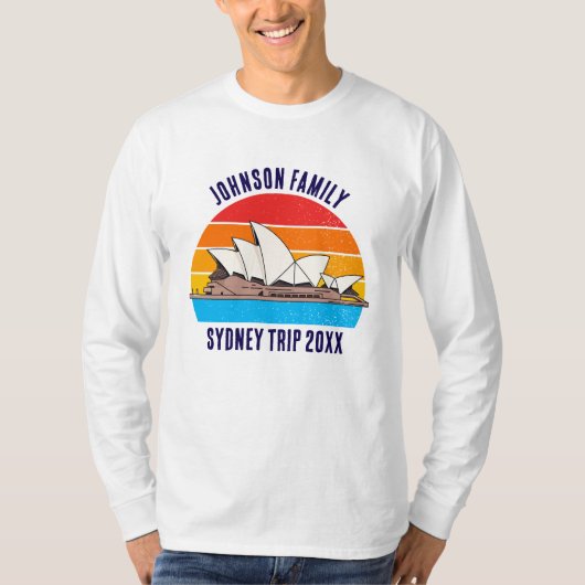 Sydney Australia Opera House Custom Long Sleeve T-shirt (Voorkant)