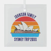 Sydney Australia Opera House Gepersonaliseerde Vak Glas Ornament (Voorkant)