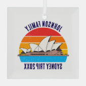 Sydney Australia Opera House Gepersonaliseerde Vak Glas Ornament (Achterkant)