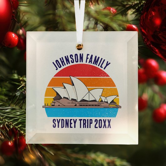 Sydney Australia Opera House Gepersonaliseerde Vak Glas Ornament