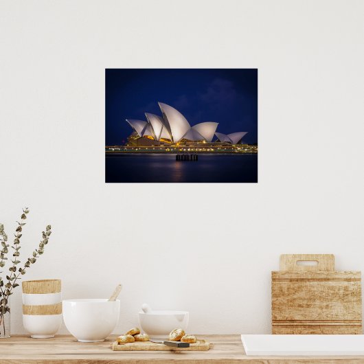 Sydney Australia Opera House Holiday Briefkaart Poster (Keuken)