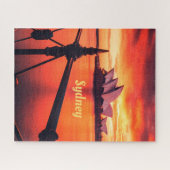 Sydney Australia Opera House Oranje Sky Legpuzzel (Horizontaal)