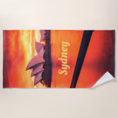 Sydney Australia Opera House Oranje Sky Strandlaken (Voorkant)