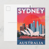 Sydney Australia Opera House Skyline Briefkaart (Voorkant / Achterkant)