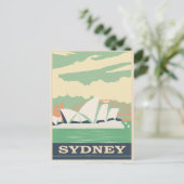 Sydney Australia Opera House Vintage Travel Briefkaart (Staand voorkant)