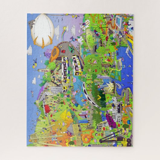 Sydney Australia Outback City Park Architecture; Legpuzzel (Verticaal)