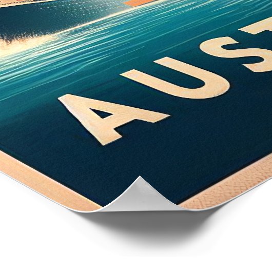 Sydney Australia Retro Travel Poster (Hoek)