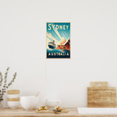 Sydney Australia Retro Travel Poster (Keuken)