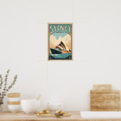 Sydney Australia Retro Travel Poster (Keuken)
