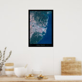 Sydney Australia Satellite poster foto print map (Keuken)