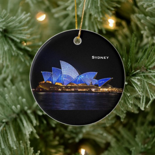 Sydney Australia Schilderachtig kerstversiering Keramisch Ornament (Boom)