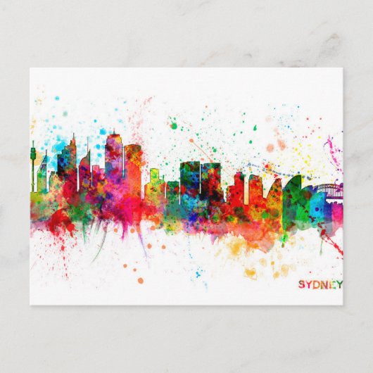 Sydney Australia Skyline Briefkaart (Voorkant)