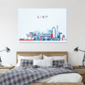 Sydney Australia Skyline Canvas Afdruk (Insitu (Slaapkamer))