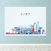 Sydney Australia Skyline Canvas Afdruk (Insitu (Houten vloer))