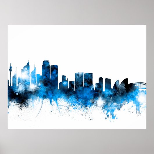 Sydney Australia Skyline Poster (Voorkant)