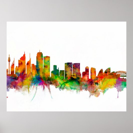Sydney Australia Skyline Poster (Voorkant)