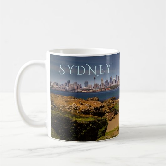 Sydney Australia Skyline, van Bradleys Head Koffiemok (Links)