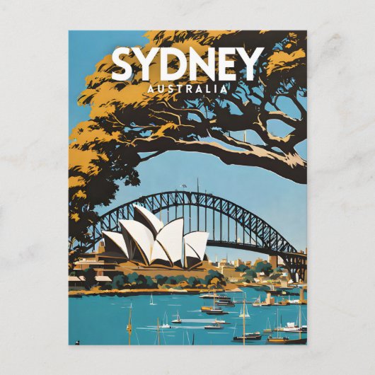 Sydney Australia Travel Briefkaart (Voorkant)