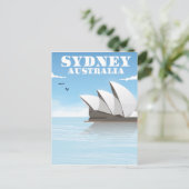 Sydney Australia Travel poster Briefkaart (Staand voorkant)