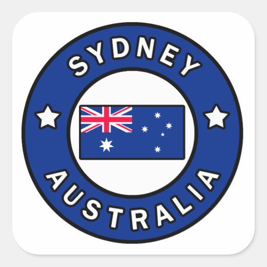 Sydney Australia Vierkante Sticker (Voorkant)