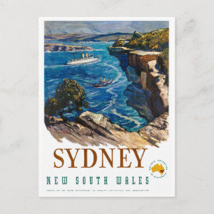 Sydney Australia Vintage Poster herstelde Briefkaart
