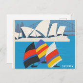 Sydney Australia Vintage Travel Briefkaart (Voorkant / Achterkant)