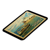 Sydney Australia Vintage Travel Magneet (Linkerzijde)
