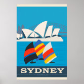 Sydney Australia Vintage Travel Poster (Voorkant)