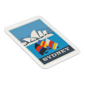 Sydney, Australia Vintage Travel Poster Magneet (Rechterzijde)