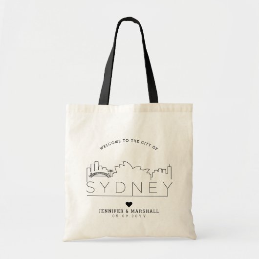 Sydney Australia Wedding | Stileerde Deco Skyline Tote Bag (Voorkant)