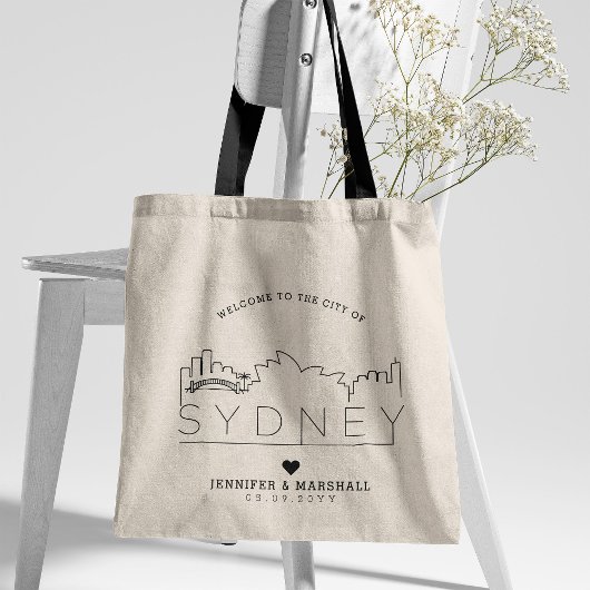 Sydney Australia Wedding | Stileerde Deco Skyline Tote Bag
