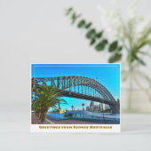 Sydney Australia with Bridge and Opera House Briefkaart (Staand voorkant)