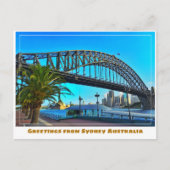 Sydney Australia with Bridge and Opera House Briefkaart (Voorkant)