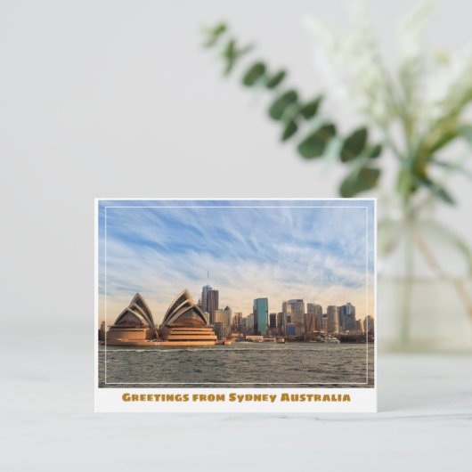Sydney Australia with Opera House from Water Briefkaart (Staand voorkant)