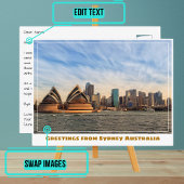 Sydney Australia with Opera House from Water Briefkaart