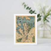 Sydney, AustraliaPanoramic Map Briefkaart (Staand voorkant)