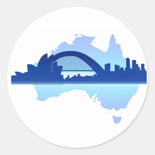 Sydney Australië 3 Ronde Sticker (Voorkant)