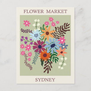 Sydney Australië Bloemenmarkt Reizen Briefkaart
