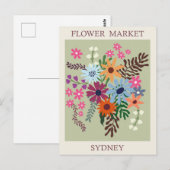  Sydney Australië Bloemenmarkt Reizen Briefkaart (Voorkant / Achterkant)