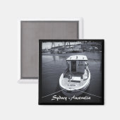 Sydney - Australië, Boat, Bridge (Fridge Magnet) Magneet (Voorkant / Achterkant)
