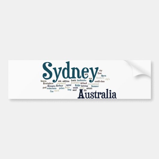 Sydney, Australië Bumpersticker (Voorkant)